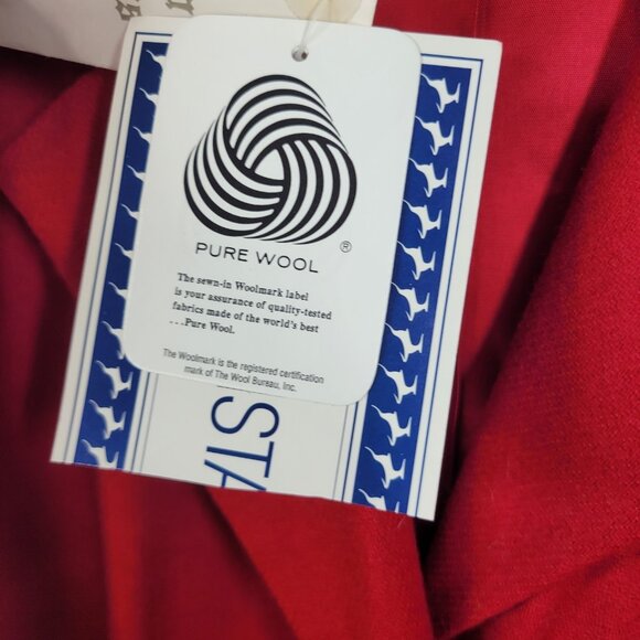 NEW White Stag 100% Wool Blazer Jacket size 16 Career Red Professional Vintage - Picture 7 of 8